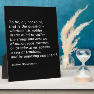 Plaque "Hamlet" de William Shakespeare