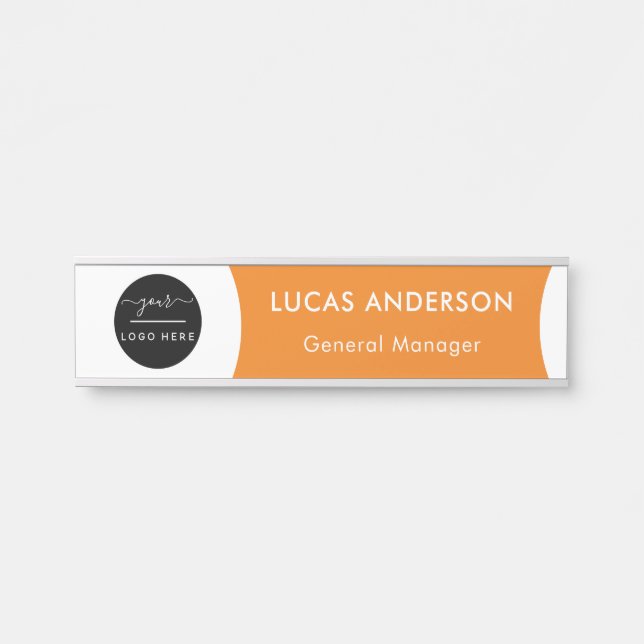 Plaque interchangeable de nom de porte de bureau a (Devant)