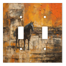 Cheval Majestic au coucher du soleil Abstrait