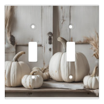 citrouille blanche, décoration rustique d'automne