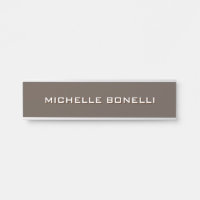 Plaque minimaliste Brown moderne