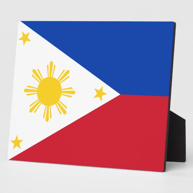 Plaque mit der Flagge der Philippinen Fotoplatte (Seite)