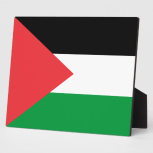 Plaque mit der Flagge Palästinas Fotoplatte