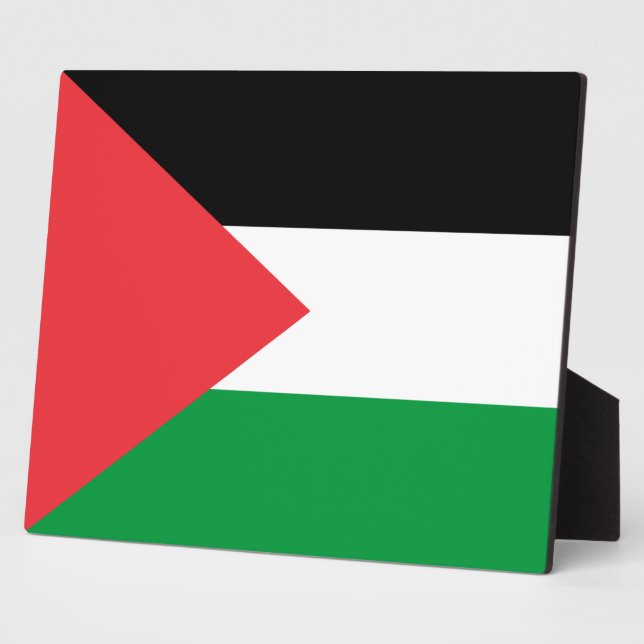Plaque mit der Flagge Palästinas Fotoplatte (Seite)