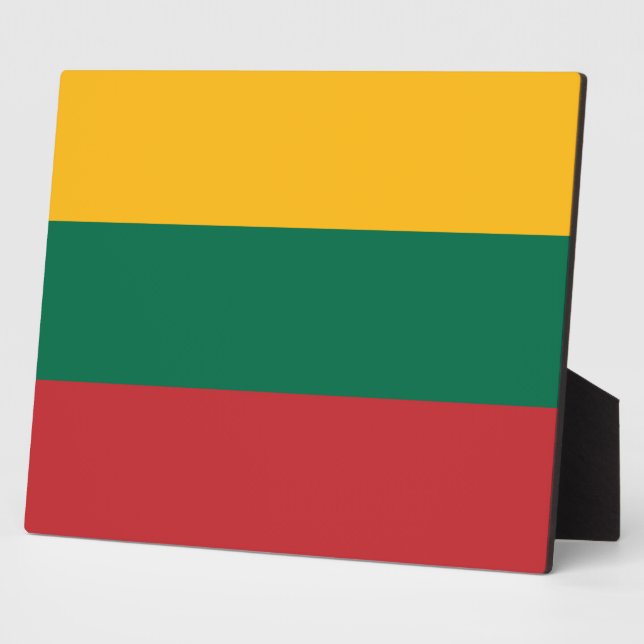 Plaque mit litauischer Flagge Fotoplatte (Seite)