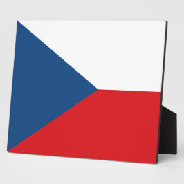 Plaque mit tschechischer Flagge Fotoplatte