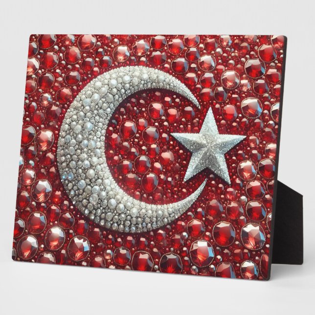 Plaque mit türkischen Farben Modernes Design Fotoplatte (Seite)