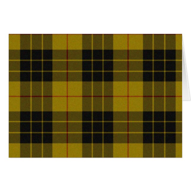Plaque noire jaune tartan MacLeod (Devant Horizontal)