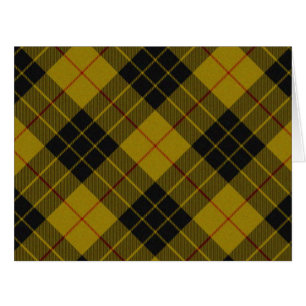 Plaque noire jaune tartan MacLeod