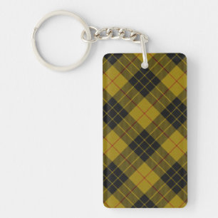 Plaque noire jaune tartan MacLeod
