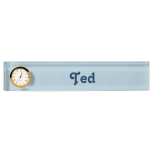 Plaque nominative de bureau Ted