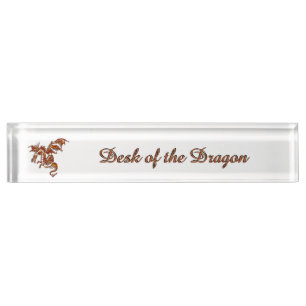 Plaque nominative du dragon de flamme volante