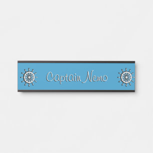 Plaque nominative - Nom avec roues de navire