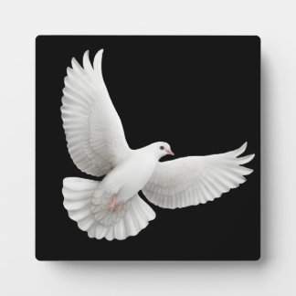 Plaque personnalisable Flying Peace Dove
