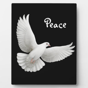 Plaque personnalisable White Peace Dove