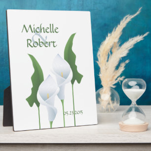 Plaque personnalisée du mariage Calla Lily