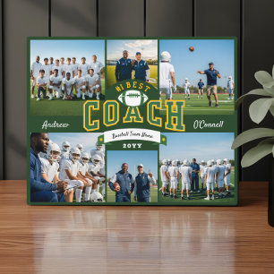 Plaque Photo #1 Meilleur Entraîneur de Football Cadeau de Photo