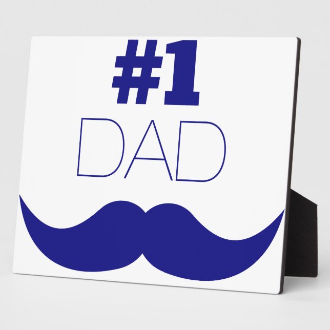 Plaque Photo #1 Papa Blue Mustache (Côté)