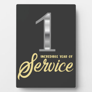 Plaque Photo 1 Year of Service 1st Employee Anniversary