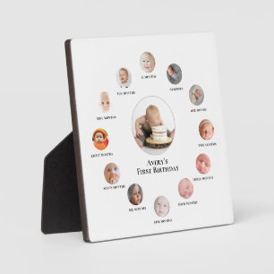 Plaque Photo 1ère année du bébé 12 mois Souvenirs photo