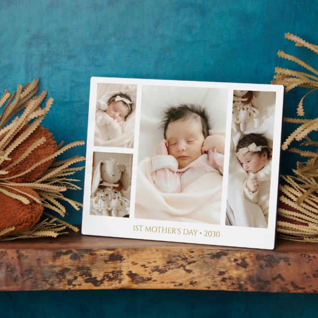 Plaque Photo 1st Mother's Day Photo collage Keepsake (Côté)