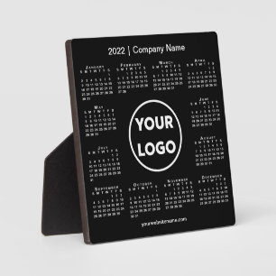 Plaque Photo 2022 Calendrier Entreprise Logo Black Business