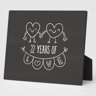 Plaque Photo 22e Anniversary Poison de Chalk Hearts
