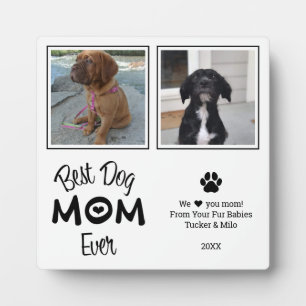 Plaque photo 2 Meilleure maman de chien Précieuse