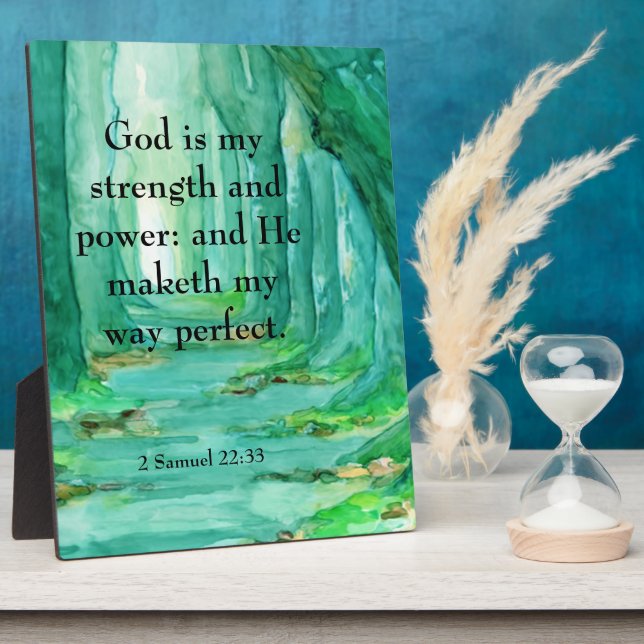 Plaque Photo 2 Samuel 22:33 (Côté)