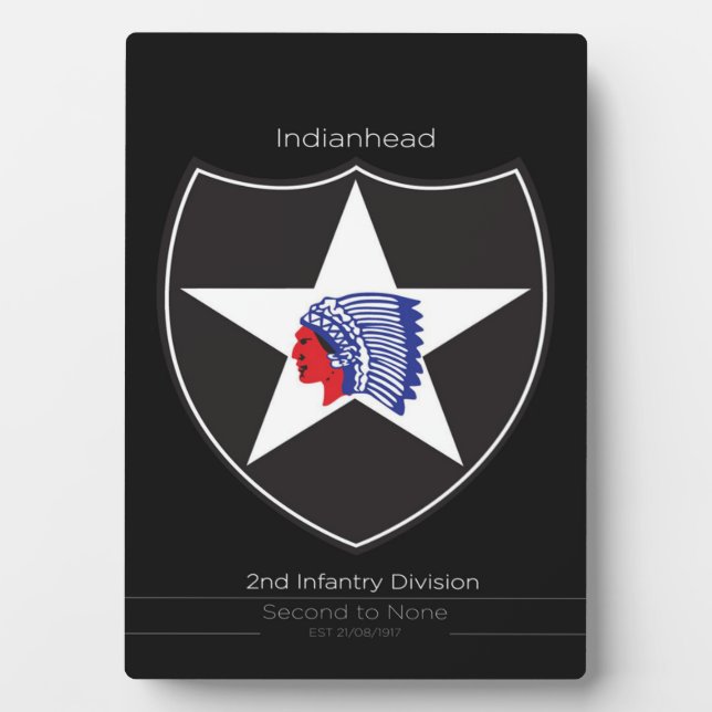 Plaque Photo 2e division d'infanterie (Devant)
