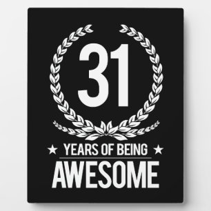 Plaque Photo 31e anniversaire (31 ans d'être génial)