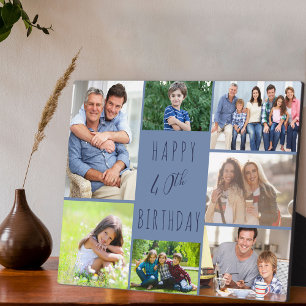 Plaque Photo 40e anniversaire 7 Collage de photos Deux tons de 