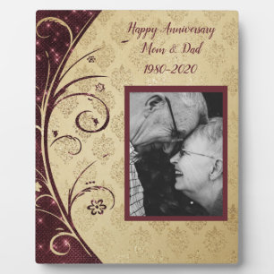 Plaque Photo 40e anniversaire de mariage