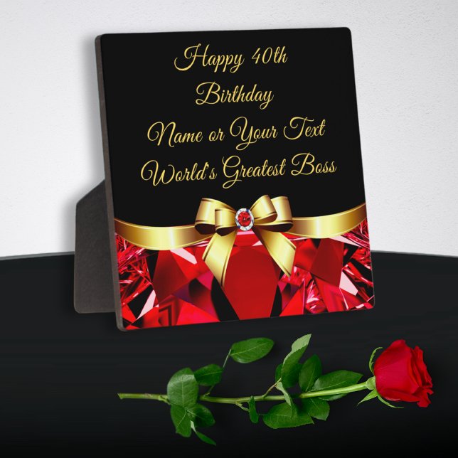 Plaque Photo 40e cadeau d'anniversaire pour patron, collègue, e (40th Birthday gift ideas for Boss. 40th birthday gift ideas for her. Inexpensive 40th birthday gifts)