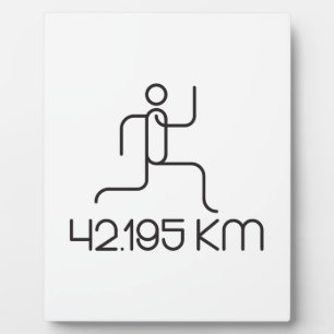 Plaque Photo 42,195 km distance du marathon