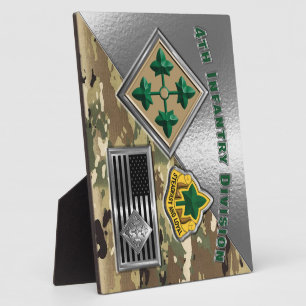 Plaque Photo 4e division d'infanterie "4ID Ivy Division"