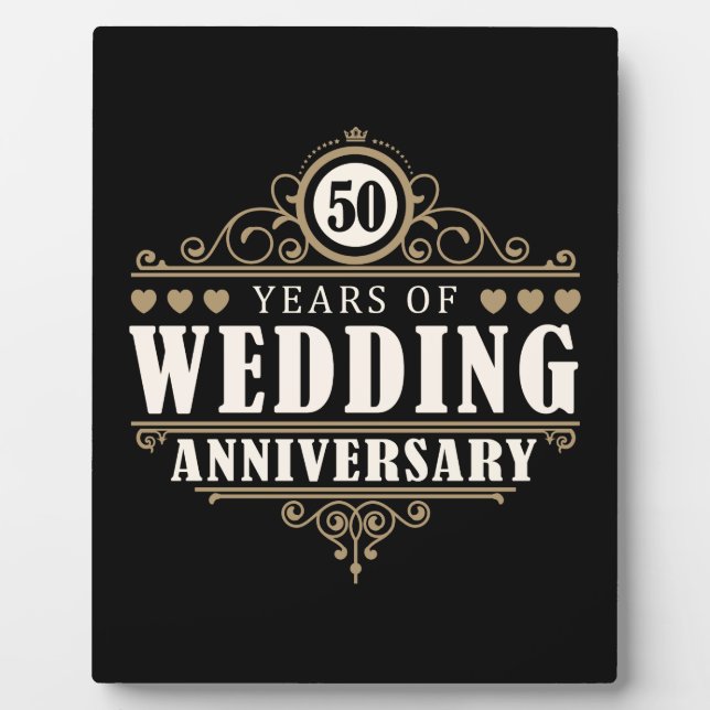 Plaque Photo 50e anniversaire du Mariage (Devant)
