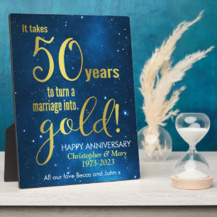 Plaque Photo 50e anniversaire du Mariage