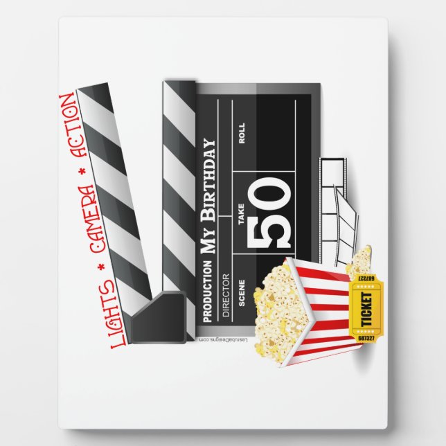 Plaque Photo 50e anniversaire Movie Thème (Devant)