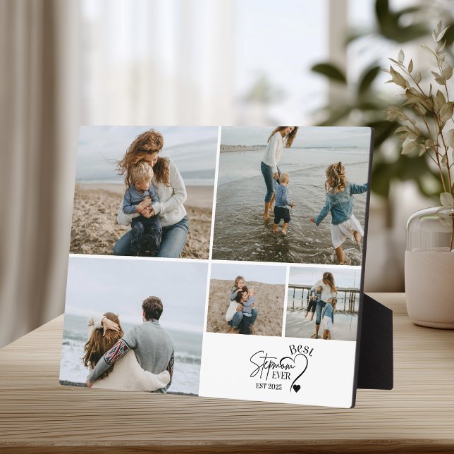 Plaque Photo 5 Best Stepmom Ever Custom Photo Collage  (Créateur téléchargé)