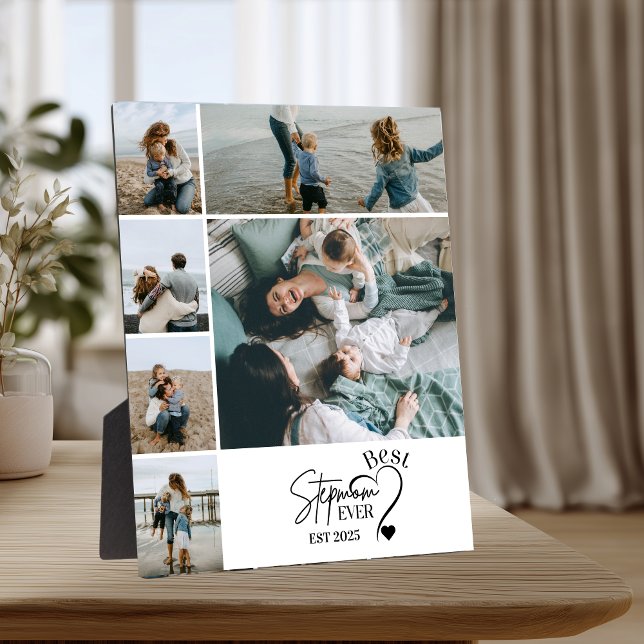 Plaque Photo 6 Best Stepmom Ever Custom Photo Collage  (Créateur téléchargé)