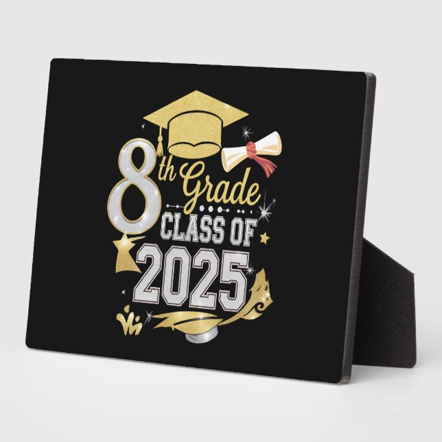 Plaque Photo 8e Classe De 2025 Graduate Graduation (Côté)