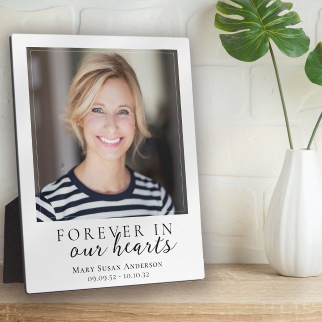 Plaque Photo À jamais dans nos cœurs Mémorial de photos (Créateur téléchargé)