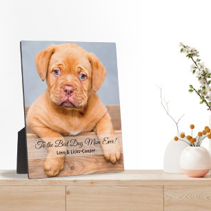 Plaque Photo À la meilleure maman de chien jamais photo personn