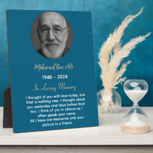 Plaque Photo À la mémoire de Grand-père