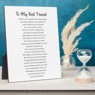 Plaque Photo À ma meilleure amitié d'ami