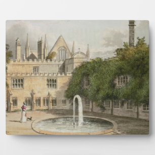 Plaque Photo Abbaye de Newstead, de R. Ackermann's (1764-1834) 