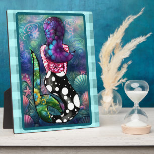Plaque Photo Abstrait Fantaisiste Sirène Nautique Coquillages S