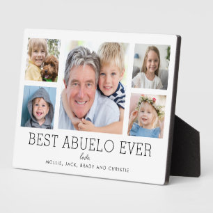 Plaque Photo Abuelo Grand-père Petits-enfants Photo Collage