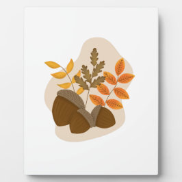 Plaque Photo Acorns Automne automne